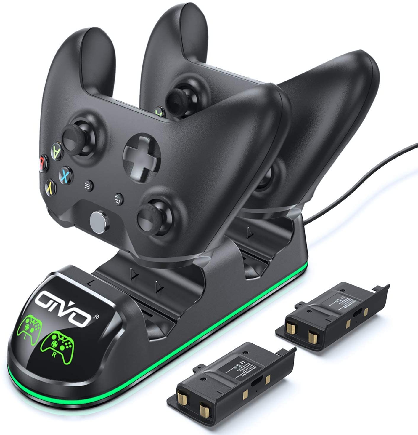 Xbox One X Joso Dual USB Charging Docking Station Stand Charge for Microsoft Xbox One Xbox One Elite Controller Xbox one S Xbox One Controller Charger 